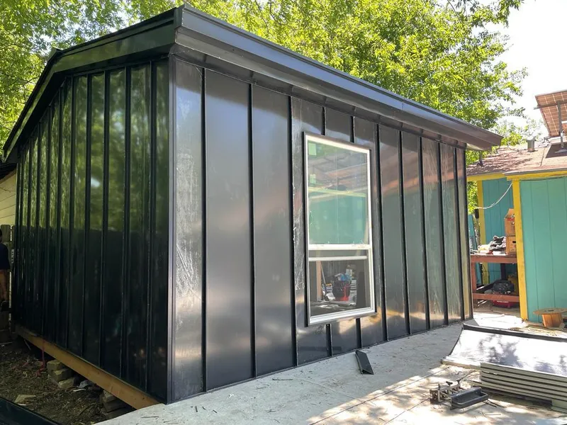 Black standing seam metal wall panels for Metal Roof Installation in East Hartford